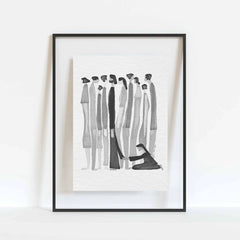 Woman Touches Jesus v2 (BNW) - Digital Download