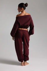 Sheveta Drop Shoulder Sweatshirt - Black Cherry