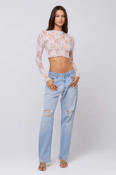Sheveta Ida Lace Top in White