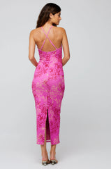 Sheveta Sophia Midi in Azalea