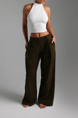 Sheveta The Meridian Wide-Leg Trousers - Brown Sugar