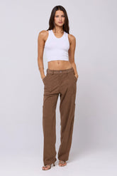 Sheveta Elsa Cargo Pant in Espresso