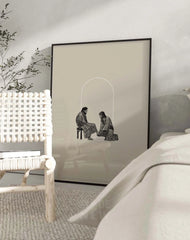 Jesus Washing Feet (Black) - Digital Download