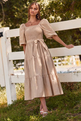 Sheveta Textured Midi Dress