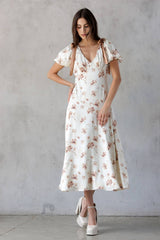 Sheveta FLORAL PRINT MIDI DRESS