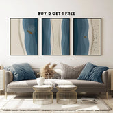 Set of 3 FRAMED PRINT (Sea Design)
