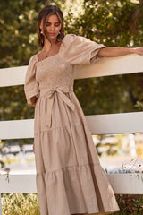 Sheveta Textured Midi Dress
