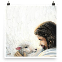 Good Shepherd (Psalm 91:4) - Poster (square)