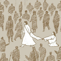 Woman Touches Jesus (Brown) - Digital Download