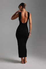 Sheveta True Boat Neck Maxi Dress - Black