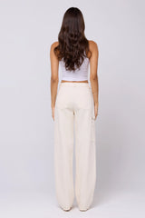 Sheveta Elsa Cargo Pant in Cream