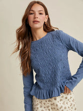 Sheveta SMOCKED JERSEY TOP