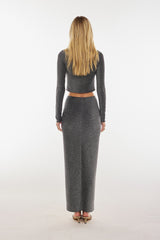 Sheveta Ziggy Skirt in Graphite