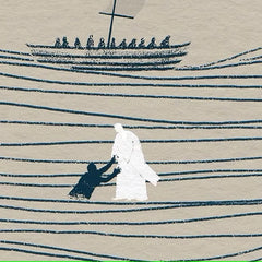 Walk on Water (Jesus pulling Peter) - Digital Download