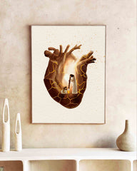 Kintsugi Heart - Framed Print
