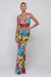 Sheveta Ziggy Mesh Skirt in Tropicana