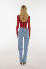 Sheveta Ida Top in Red Currant