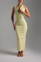 Sheveta Form-Ribbed Button-Down Maxi Dress - Peppermint Tea