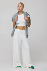 Sheveta Chase Rib Pant in White