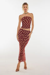 Sheveta Bonnie Mesh Top in Spice