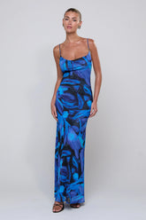 Sheveta Margot Mesh Maxi in Lagoon