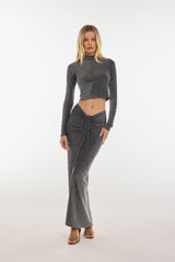 Sheveta Ziggy Skirt in Graphite