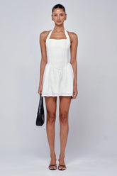 Sheveta Sutton Mini Dress in White Linen