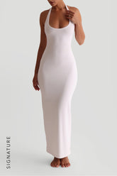 Sheveta The Halter Maxi Dress - White