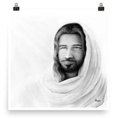 Prince of Peace (Black and White) (Isaiah 9:6) - Poster