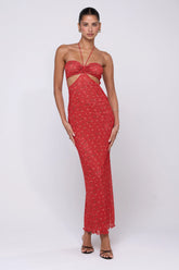 Sheveta Phoebe Dress in Cayenne