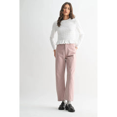 Sheveta SMOCKED JERSEY TOP