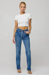 Sheveta Baby Tee Rib in White
