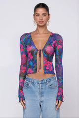 Sheveta Aliyah Mesh Top in Lanai