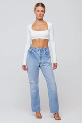Sheveta Emily Top in White