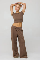 Sheveta Baby Tee Rib in Chai
