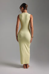 Sheveta Form-Ribbed Button-Down Maxi Dress - Peppermint Tea