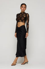 Sheveta Ida Lace Top in Black