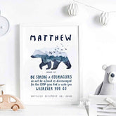 Bear (Joshua 1:9) - Custom Poster