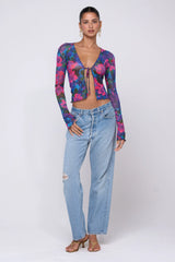 Sheveta Aliyah Mesh Top in Lanai