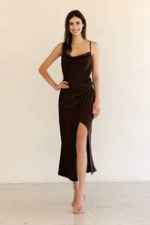 Sheveta SATIN MIDI DRESS