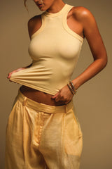 Sheveta The Dual Frame Tank Top - Mango Creme