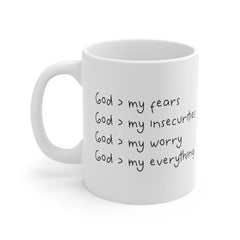God Over My Fears - Mug