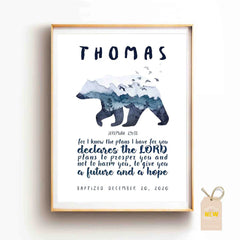 Bear (Jeremiah 29:11) - Custom Poster