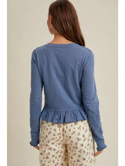 Sheveta SMOCKED JERSEY TOP