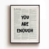 You are Enough - Framed Print
