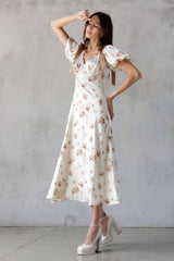 Sheveta FLORAL PRINT MIDI DRESS