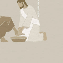 Jesus Washing Feet (Colors) - Digital Download
