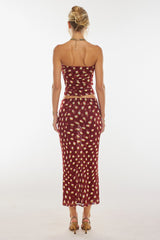 Sheveta Bonnie Mesh Top in Spice