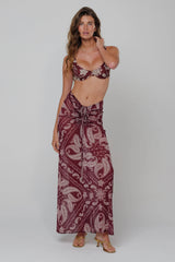Sheveta Ziggy Mesh Skirt in Bronco