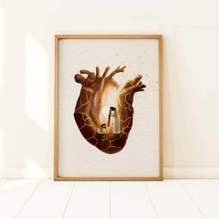 Kintsugi Heart - Framed Print
